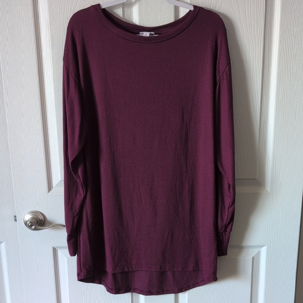 LuLaRoe Red Oversized Long Sleeve Tunic